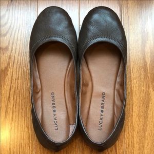 Brown Lucky brand flats size 8